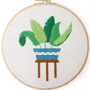 EM-008 Embroidery Kit Plant Series-Banana Leaf